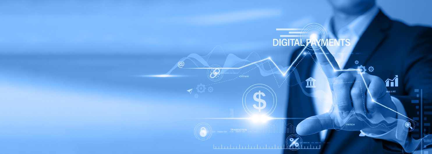 Digital Payments Graph Man drawing