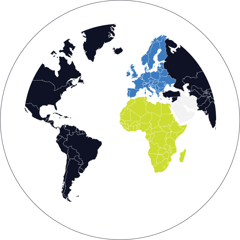 Globe with Jurisdiction Mapped